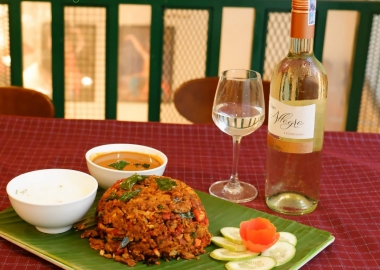 ALL COMBO WITH A GLASS OF WINE