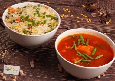 Chinese Veg Fried Rice & Gobi Manchurian